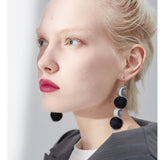 WKOUD EAM Hit Color Hair Ball Personality Earrings