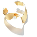 WKOUD EAM Imitation Pearl Opening Adjustable Bracelet 6#JY161