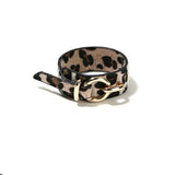 WKOUD EAM Leopard Wide Side Artificial Leather Bracelet