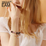 WKOUD EAM Love Alarm Clock Brief Temperament Bracelet