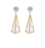 WKOUD EAM Rhinestone Pearl Temperament Earrings