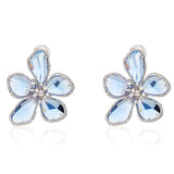 WKOUD EAM Rhinestone Crystal Brief Temperament Earrings