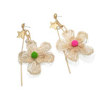 WKOUD EAM Star Flowers Shape Brief Personality Earrings