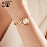 WKOUD EAM Wild Opening Imitation Pearl Brief Bracelet 6#JY162