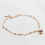 WKOUD EAM Personality All-match Rhinestone decorative ball Anklet