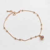 WKOUD EAM Personality All-match Rhinestone decorative ball Anklet