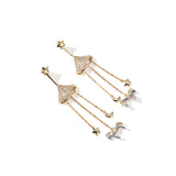 WKOUD EAM Temperament Baroque Trojan Pendant Tassel Long Earrings