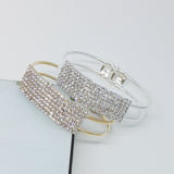 WKOUD EAM Temperament Rhinestone Inlaid Hollow Out Bracelet