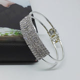 WKOUD EAM Temperament Rhinestone Inlaid Hollow Out Bracelet