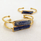 WT-B243 5pcs Natural Kyanite Bracelet,24k gold electroplated bracelet