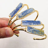 WT-B243 5pcs Natural Kyanite Bracelet,24k gold electroplated bracelet