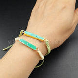 WT-B352 Natural Howlite Macrame Bracelet With Adjustable Size