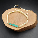 WT-B352 Natural Howlite Macrame Bracelet With Adjustable Size