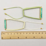 WT-B352 Natural Howlite Macrame Bracelet With Adjustable Size