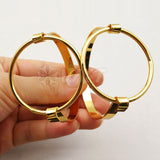 WT-B365 Gold Electroplated IPG Yellow Brass Bangle