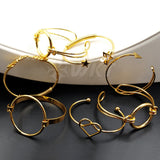 WT-B365 Gold Electroplated IPG Yellow Brass Bangle