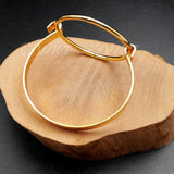 WT-B365 Gold Electroplated IPG Yellow Brass Bangle