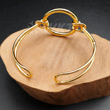 WT-B366 Europe Bonzer Gold Plated IPG Yellow Brass Bangle