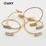 WT-B405 Double Pearl Bracelet with 24k gold Electroplated Adjustable Bracelets