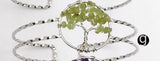WT-B416 Euorope Design Silver Plated Colorful Natural stone Bangle Bracelet
