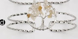 WT-B416 Euorope Design Silver Plated Colorful Natural stone Bangle Bracelet