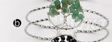 WT-B416 Euorope Design Silver Plated Colorful Natural stone Bangle Bracelet