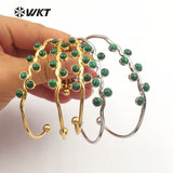 WT-B426 Special Design Crystal Natural malachite stone Bracelet