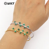 WT-B426 Special Design Crystal Natural malachite stone Bracelet