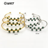 WT-B426 Special Design Crystal Natural malachite stone Bracelet