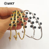 WT-B427 adjustable black stone bangles bracelet