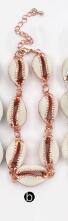 WT-B429 Custom Design Natural Cowrie Shell Stone Wrapped Bracelets