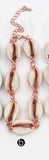 WT-B429 Custom Design Natural Cowrie Shell Stone Wrapped Bracelets