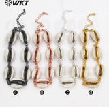 WT-B429 Custom Design Natural Cowrie Shell Stone Wrapped Bracelets