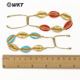 WT-B456 Cowrie Shape Bracelet Zinc Alloy Handmade Bracelet