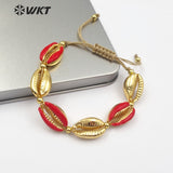 WT-B456 Cowrie Shape Bracelet Zinc Alloy Handmade Bracelet