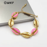 WT-B456 Cowrie Shape Bracelet Zinc Alloy Handmade Bracelet