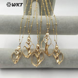 WT-JN084 Big Trumpet Shell Natural Sea Shell Pendant Necklace