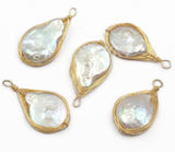 WT-JP098 Natural Freshwater Pearl Jewelry Teardrop Shape Pearl Pendant