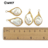 WT-JP098 Natural Freshwater Pearl Jewelry Teardrop Shape Pearl Pendant