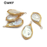 WT-JP098 Natural Freshwater Pearl Jewelry Teardrop Shape Pearl Pendant