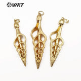 WT-JP110 Natural Sea Shell Gold Dipped Pendant