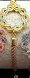 WT-MB081 WKT Flower Round Shape Adorable Connector Adjustable Bracelets