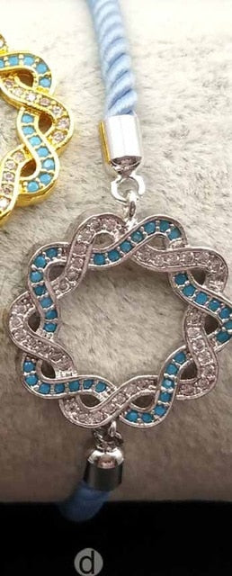 WT-MB081 WKT Flower Round Shape Adorable Connector Adjustable Bracelets