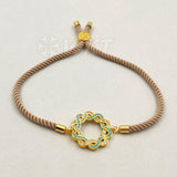 WT-MB081 WKT Flower Round Shape Adorable Connector Adjustable Bracelets
