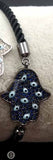 WT-MB091 WKT Connector Bracelet Hand Shape CZ Micro Pave Evil Eye Pendant