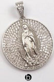 WT-MP106 Gold And Silver Color Vermeil Virgin Mary Medallion Pendant