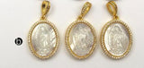 WT-MP107 Virgin Mary Medallion Shell Pendent Life Of Tree Pendant