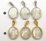 WT-MP107 Virgin Mary Medallion Shell Pendent Life Of Tree Pendant