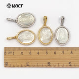 WT-MP107 Virgin Mary Medallion Shell Pendent Life Of Tree Pendant