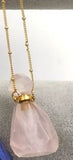 WT-N1162 WKT!!! amethysta rose crystal perfume bottle shape with gold chain Necklace